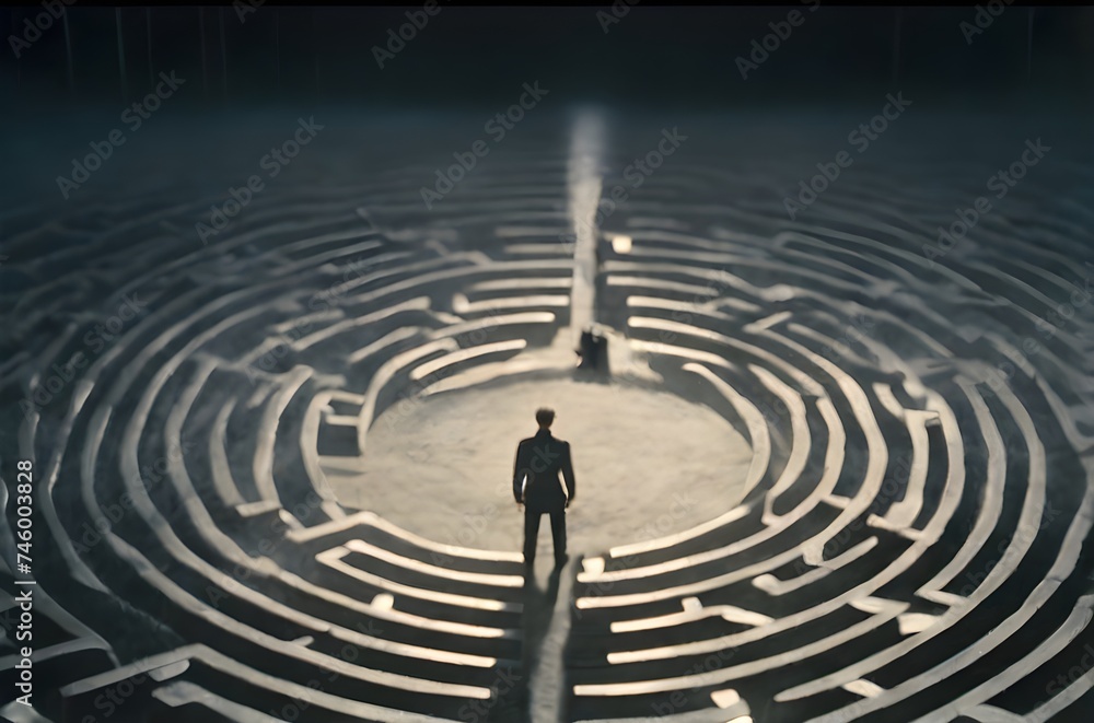 person in labyrinth.generative ai person in labyrinth.generative ai