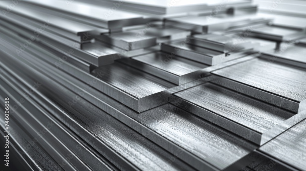 A close up of a pile of metal bars stacked on top of each other, AI A close up of a pile of metal bars stacked on top of each other, AI