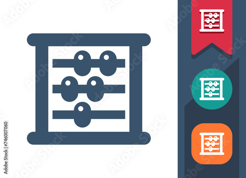 Abacus Icon. Counting Frame, Accounting
