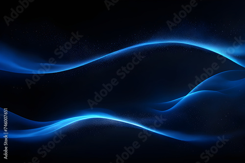 Glowing Dust Flow on a Dark Background for Tech Design