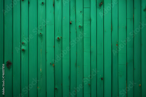 Shabby Dark Green Wooden Wall Background