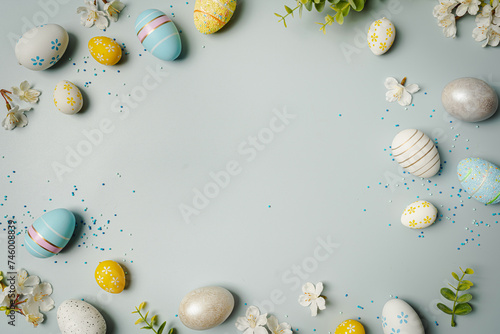 Canvas Print Happy Easter composition for easter design