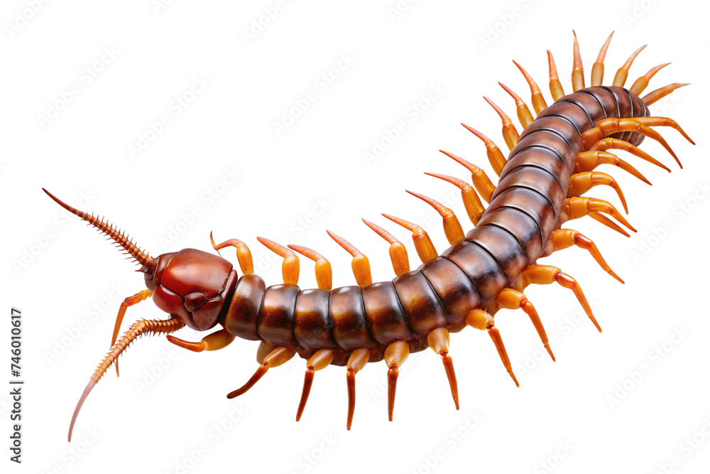 centipede isolated on a transparent background centipede isolated on a transparent background