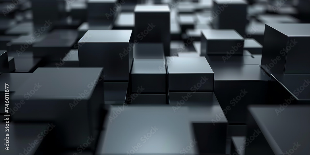 3D black cubes shape pattern background (4) 3D black cubes shape pattern background (4)