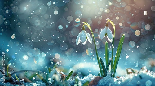 Elevate your designs with enchanting snowdrop images.