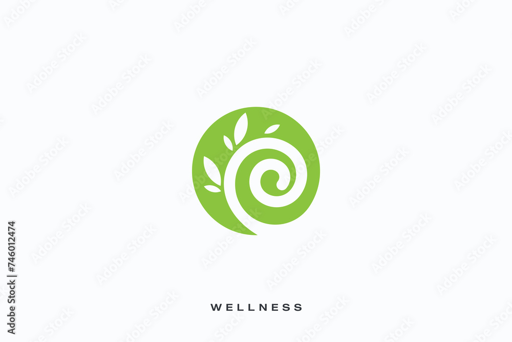 wellness spa nature and environment vector logo wellness spa nature and environment vector logo