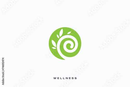 wellness spa nature and environment vector logo