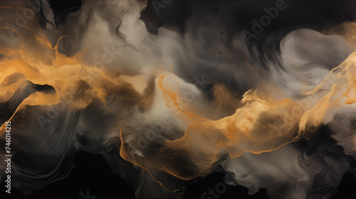 soft black and gold abstract watercolor background 