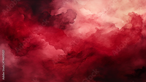 Intense Wine Red Color abstract watercolor background photo