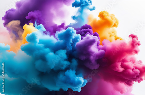 Rainbow colors smoke. Abstract background. © Lilly