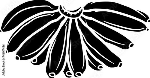 nature illustration tree silhouette tropical logo fruit icon plant outline banana leaf garden food summer organic palm green ripe shape of garden food for vector graphic background