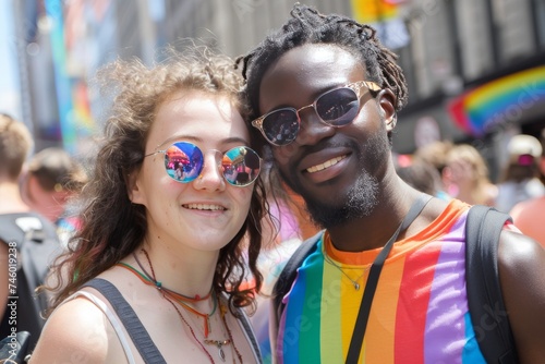 LGBTQ Pride samba. Rainbow fondness colorful subtle diversity Flag. Gradient motley colored authentic self esteem LGBT rightsparade delicate pride community