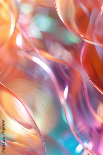 Abstract background with reflections and caustics. Material science. Futuristic background image. Created with Generative AI technology.