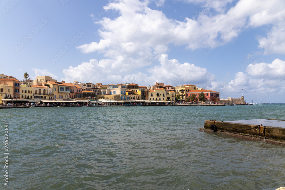 Port of Chania on the island of Crete in summer