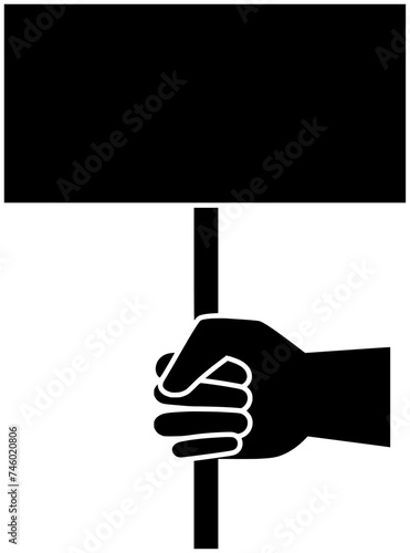 demonstration illustration hand silhouette people logo protest icon arm outline freedom revolution strike black activist woman crowd demonstrate man shape of strike black for vector graphic background