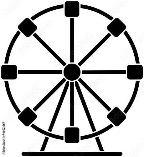 amusement illustration carnival silhouette fun logo ferris icon park outline wheel entertainment ride holiday fair attraction leisure festival carousel shape of ride holiday for vector graphic backgro