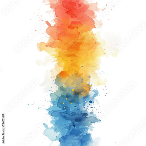 Abstract watercolor forms for your creative project on a transparent background, Generative AI