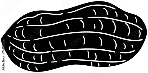 plant illustration peanut silhouette food logo nature icon groundnut outline leaf nut green agriculture soil grow natural garden crop shape of green agriculture for vector graphic background