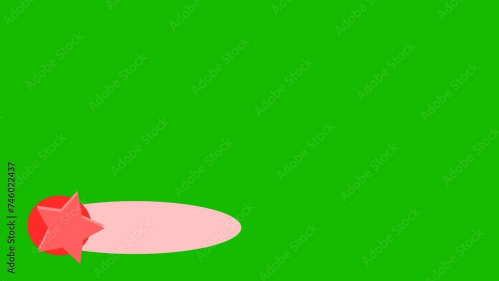 Pink lower third of a star and oval motif on a green background. Unique digital 4k animated banner Pink lower third of a star and oval motif on a green background. Unique digital 4k animated banner