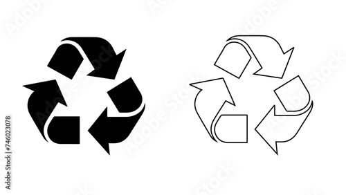 Recycle logo isolated vector
