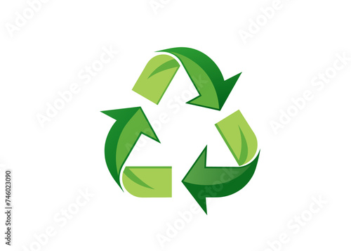 Recycle logo vector isolated