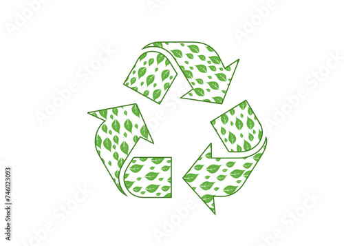 Recycle logo vector isolated