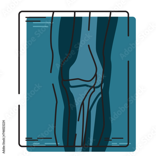 Colored xray image Medicine icon Vector