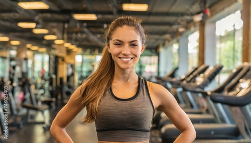 woman fitness trainer in gym