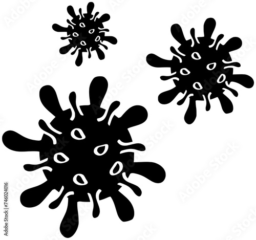 health illustration disease silhouette virus logo medical icon medicine outline flu infection coronavirus illness epidemic corona pandemic science biology shape of coronavirus illness for vector graph