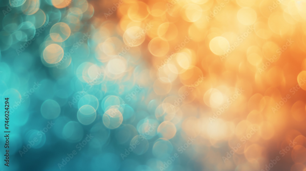 Obraz premium Soft Pastel Bokeh, Light Aquamarine & Beige Bliss