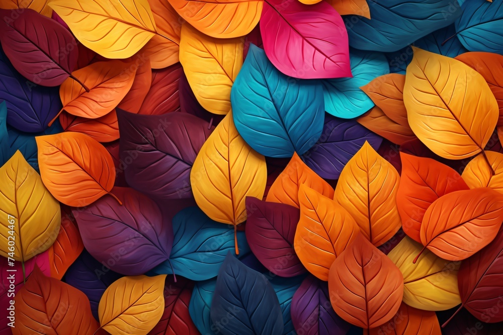 a pile of colorful leaves a pile of colorful leaves