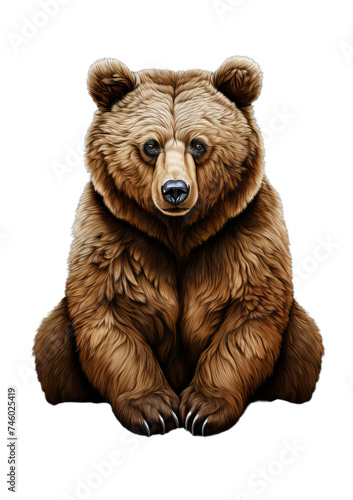 A portrait of the brown european bear.