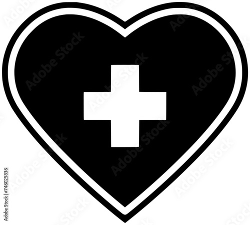health illustration doctor silhouette medical logo medicine icon injection outline cross red treatment syringe care hospital sick illness clinic shape of treatment syringe for vector graphic