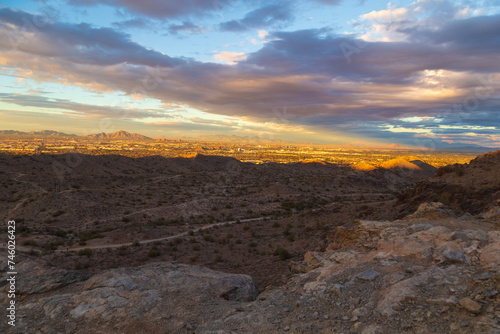Sunset in the desert  Phoenix  AZ. USA