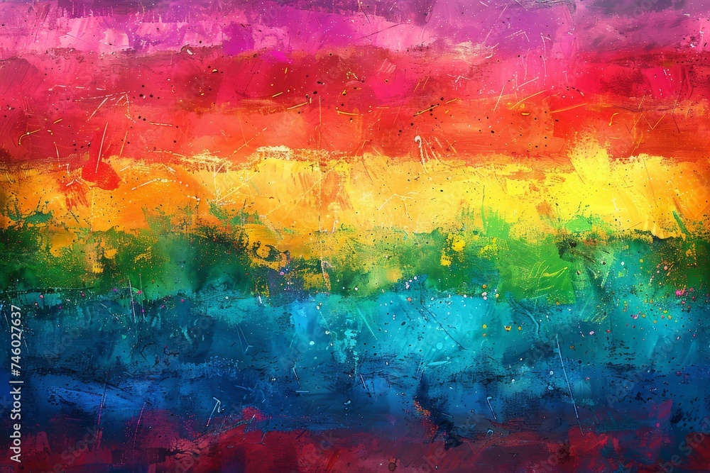 LGBTQ Pride made to order. Rainbow spouse colorful technicolor diversity Flag. Gradient motley colored dreams LGBT rightsparade attachment pride community