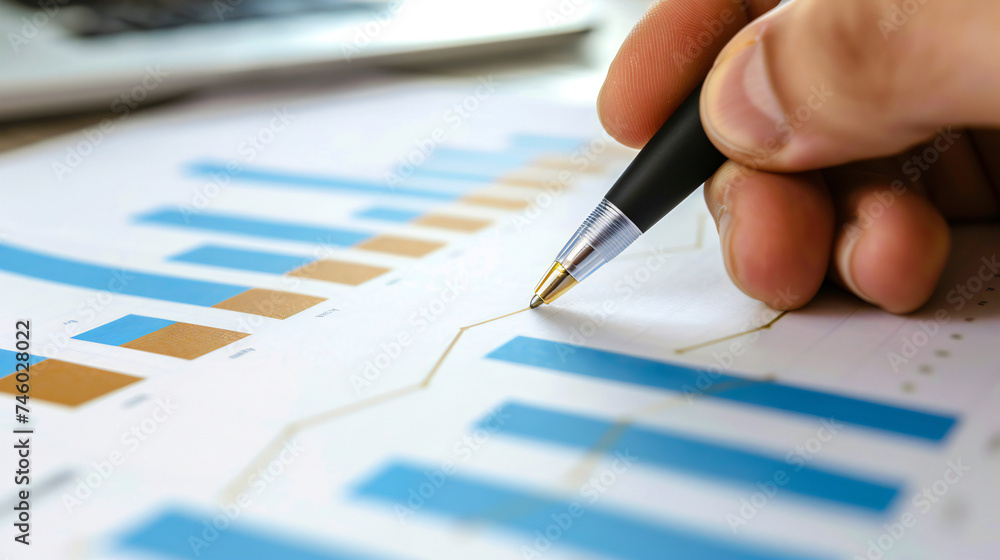 Corporate Executive Signing Quarterly Results Report: Macro Shot Emphasizing Accuracy and Attention to Detail Corporate Executive Signing Quarterly Results Report: Macro Shot Emphasizing Accuracy and Attention to Detail