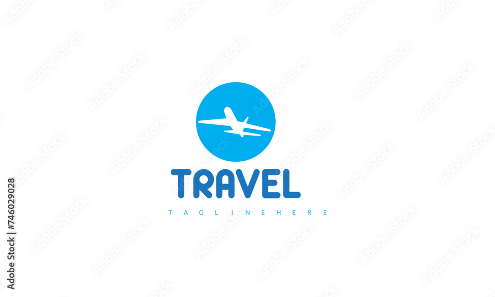 Creative airplane travel logo design template Creative airplane travel logo design template