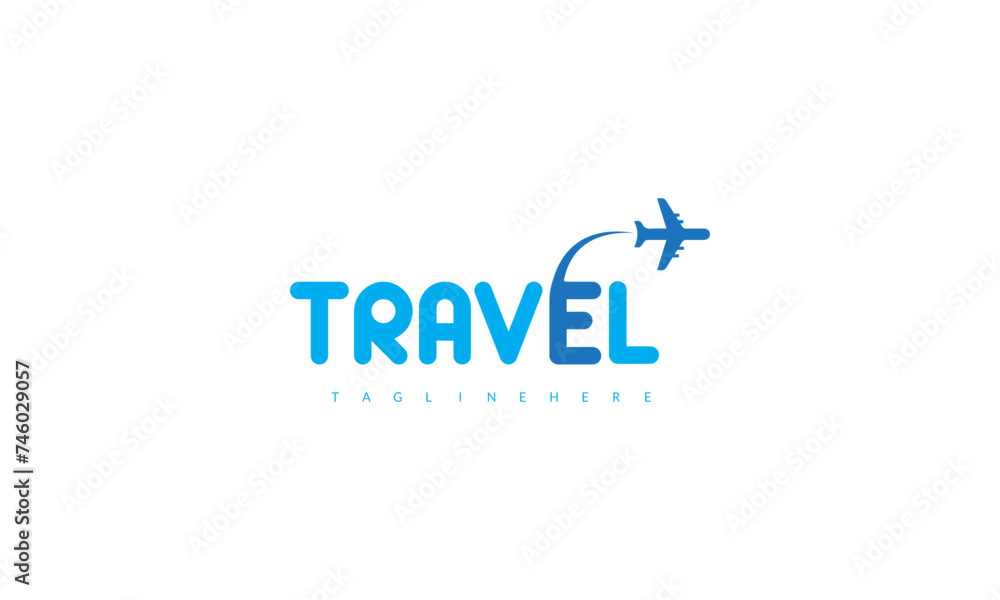typography  travel logo design template