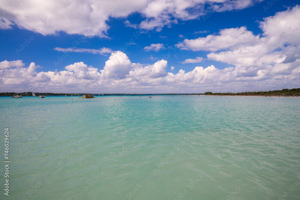 Mexico, Bacalar Lake at caribbean. Quintana Roo Mexico, Riviera Maya Mexico, Bacalar Lake at caribbean. Quintana Roo Mexico, Riviera Maya
