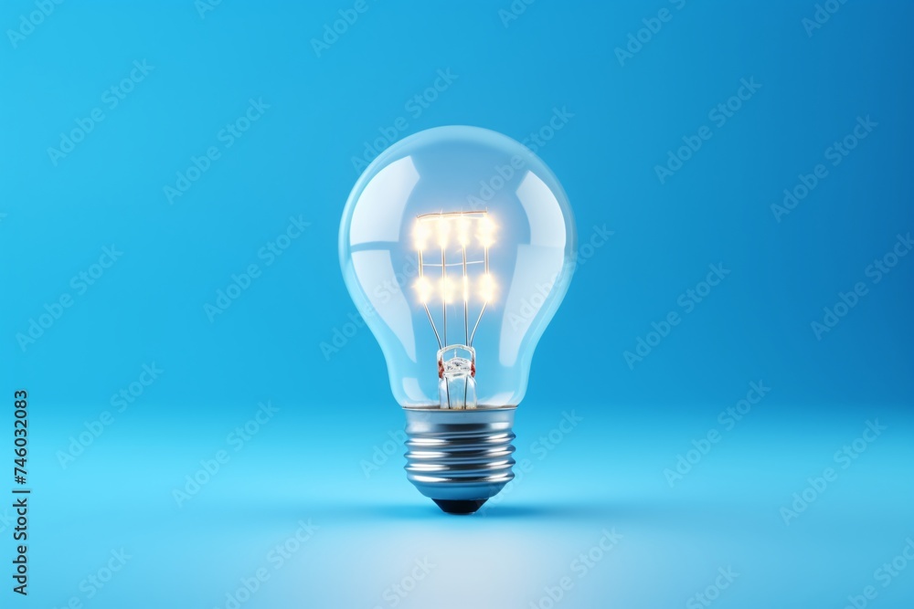 a light bulb with a lit filament a light bulb with a lit filament