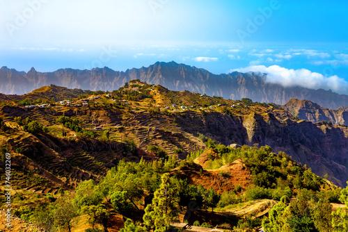 Konstfotografi Mountain landscape near Ribeira Grande, Island Santo Antao, Cape Verde, Cabo Verde, Africa