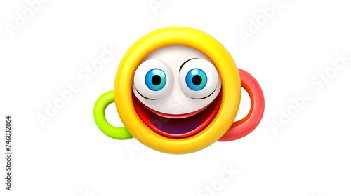 smiley face made of colorful balls with transparent background 