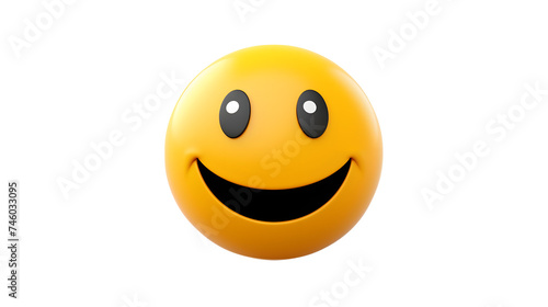 3d smiley with a smile with transparent background 