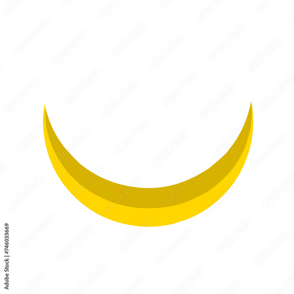 Yellow crescent moon and stars ramadan theme Yellow crescent moon and stars ramadan theme