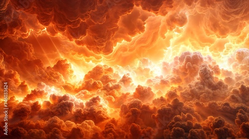 Background of fire clouds photo