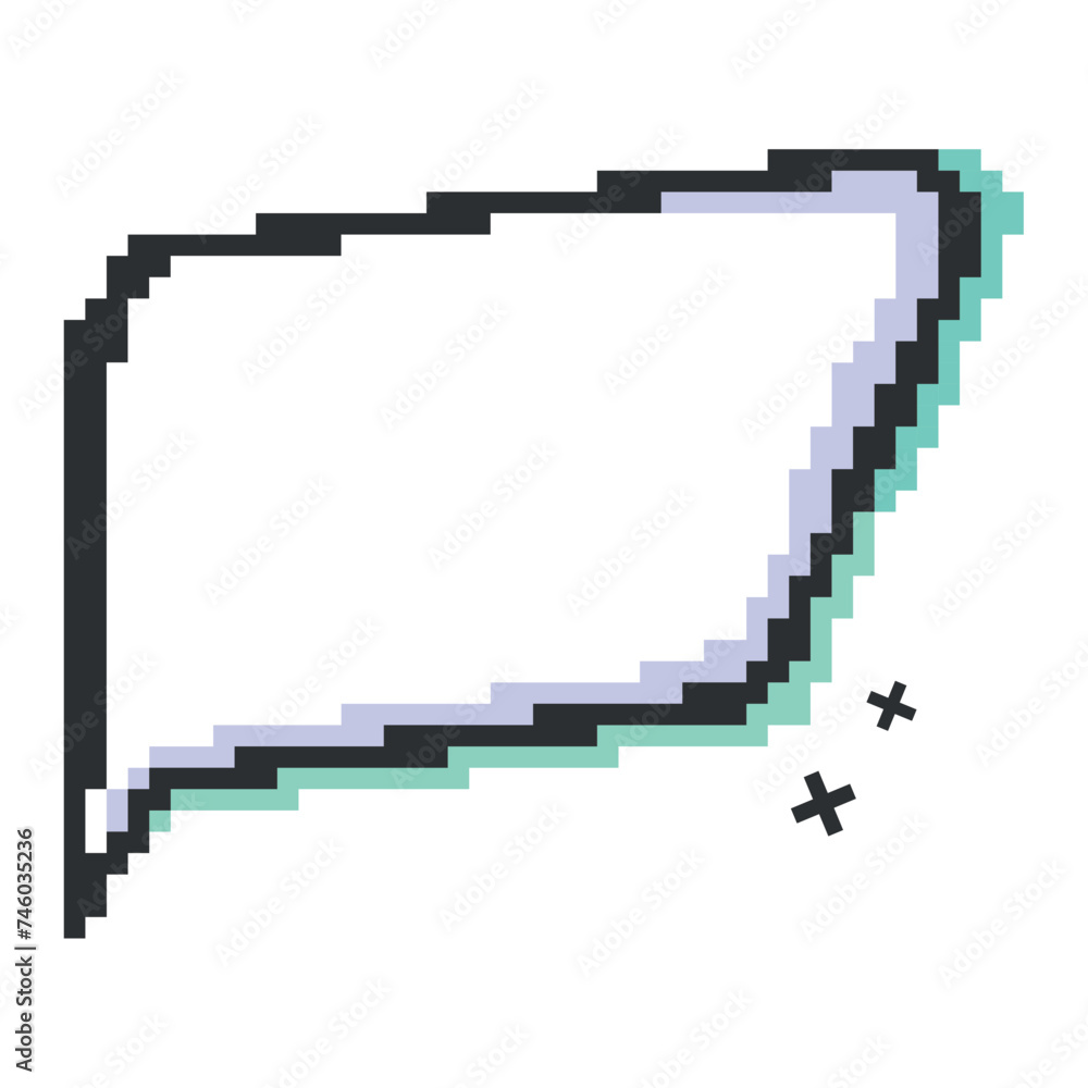 Empty pixelated comic bubble chat Vector Empty pixelated comic bubble chat Vector