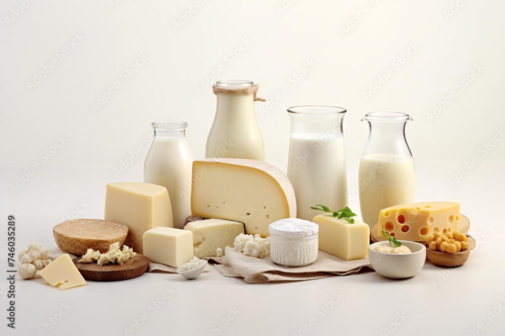 a group of dairy products a group of dairy products