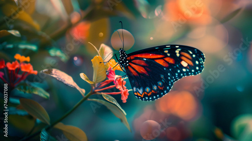 butterfly on flower. Image of a butterfly on flow © fisher