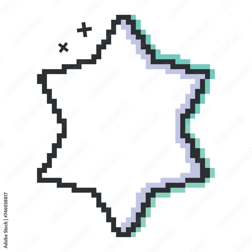 Fototapeta premium Empty pixelated comic bubble chat Vector