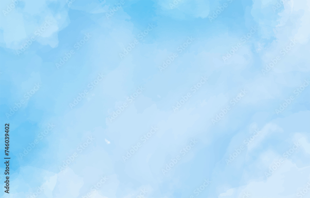 blue sky Watercolor Texture Background
